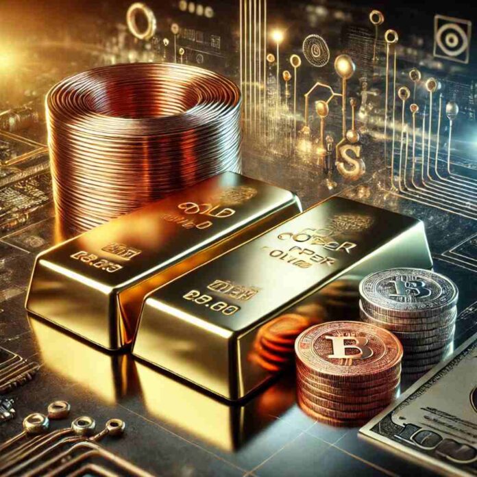 Kupfer, Gold und Silber