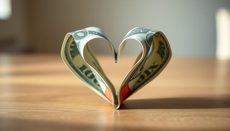 Geld falten Herz