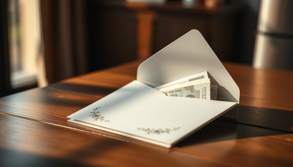 Geldgeschenk in Trauerkarte Geldgeschenk in Trauerkarte