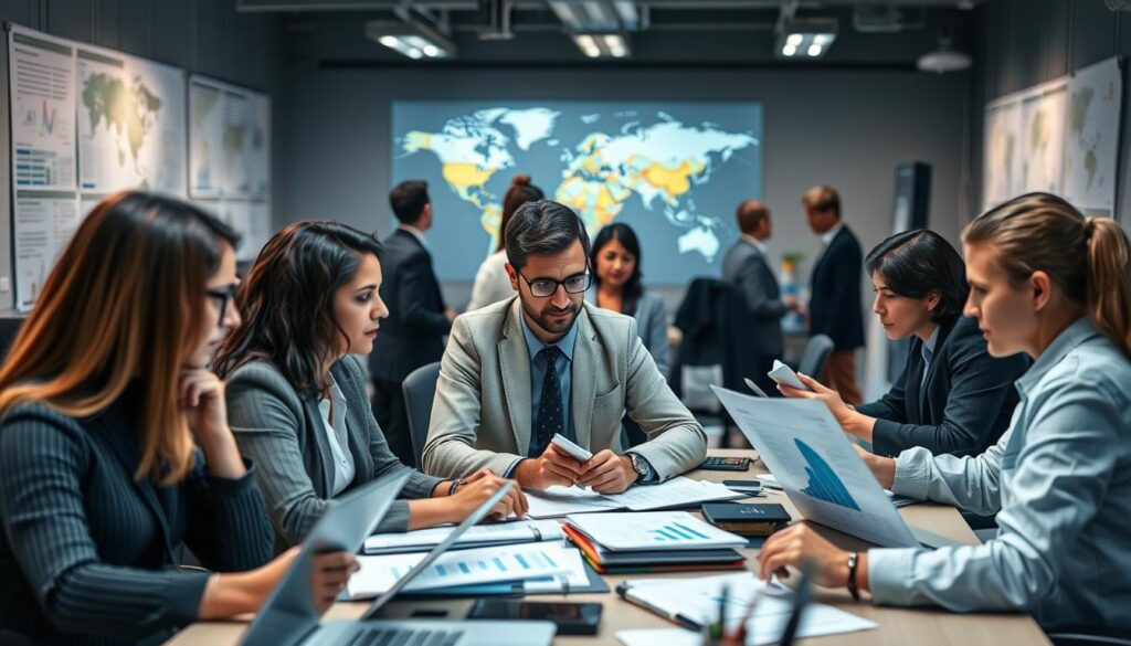 Unternehmen bei der Exportkontrolle