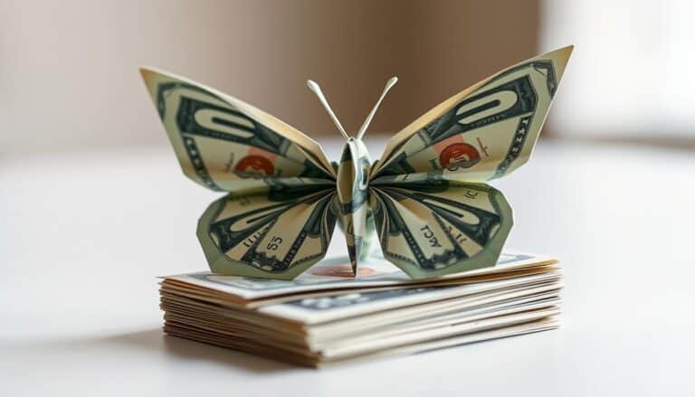 Geld falten Schmetterling