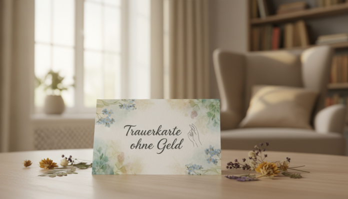 Kein Geld in Trauerkarte
