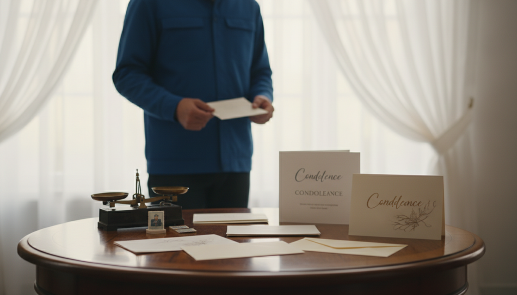 Versandoptionen für Trauerkarten