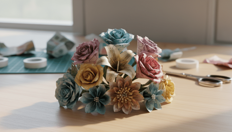 Blumen falten Geld
