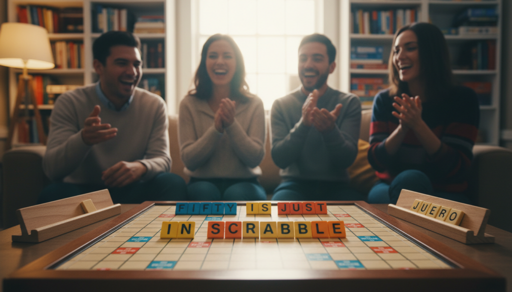 Scrabble Spruch humorvolle Botschaft Geburtstag