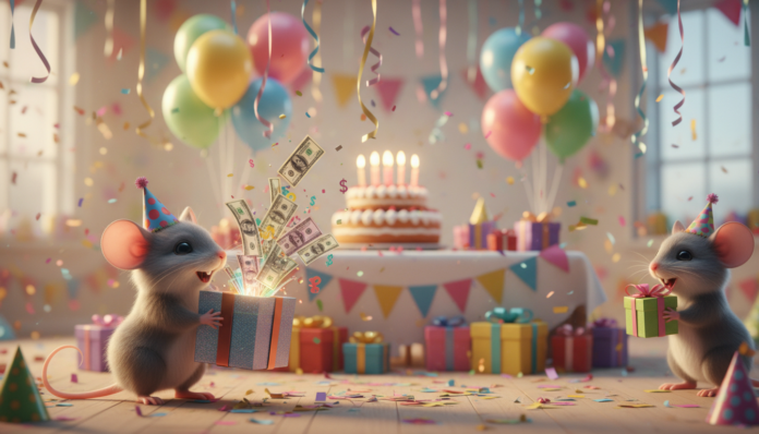 Geld wünschen lustig Geldgeschenke Sprüche Geburtstag Mäuse