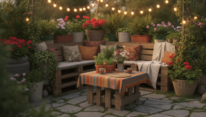 Terrasse gestalten mit wenig Geld