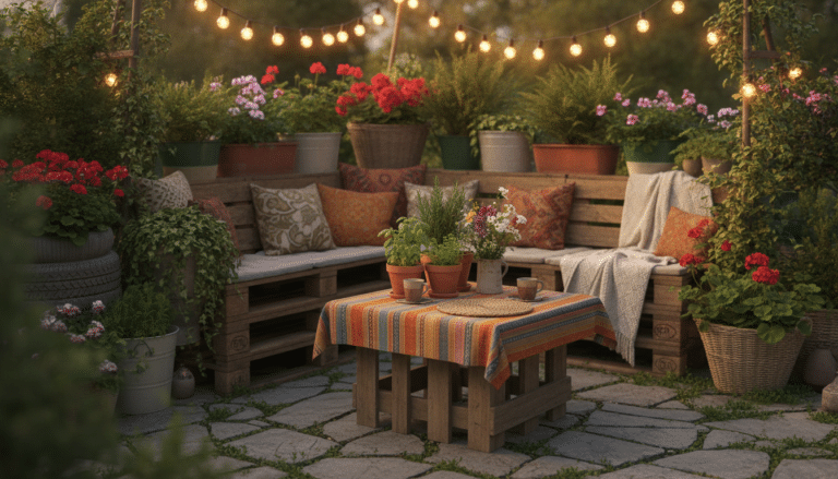Terrasse gestalten mit wenig Geld